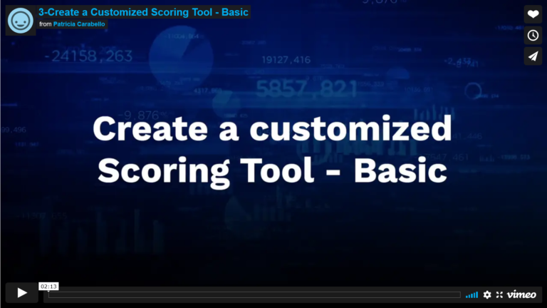 Create a Customized Scoring Tool - Basic