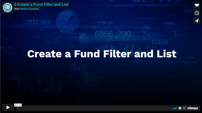 Create a Fund Filter and List
